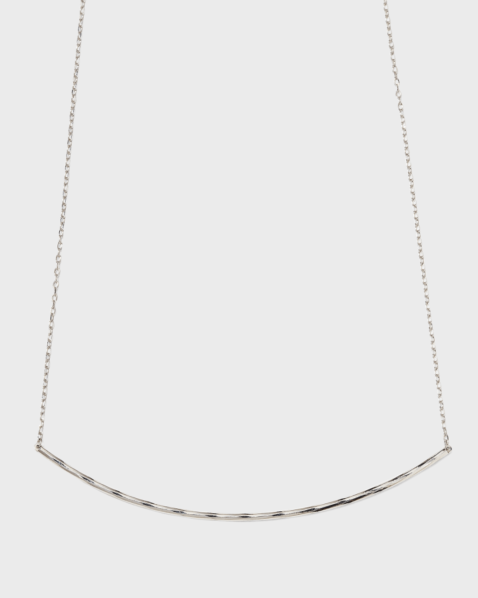 Platinum Sunrise Bar Necklace